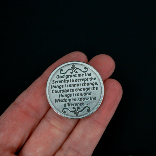 Serenity Prayer Pocket Token, 30mm in Diameter - Made in Italy