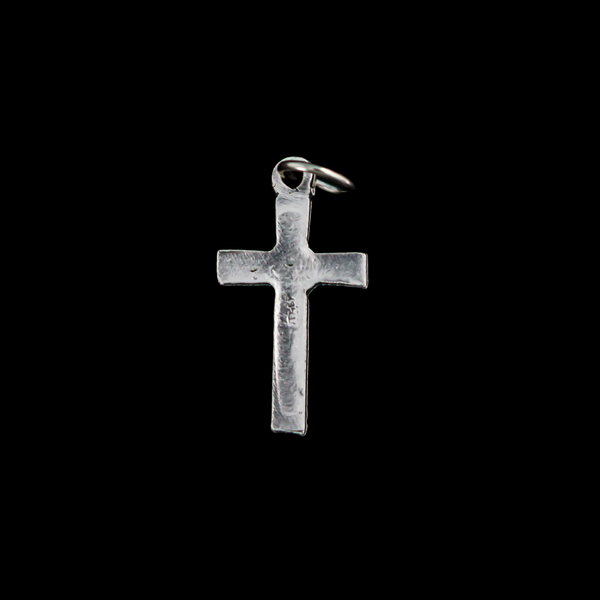 Small Flat Crucifix Cross Pendant, 7/8" Long