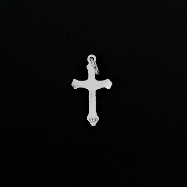 Small Flared Crucifix Cross Pendant 13/16" Long, Made in Italy