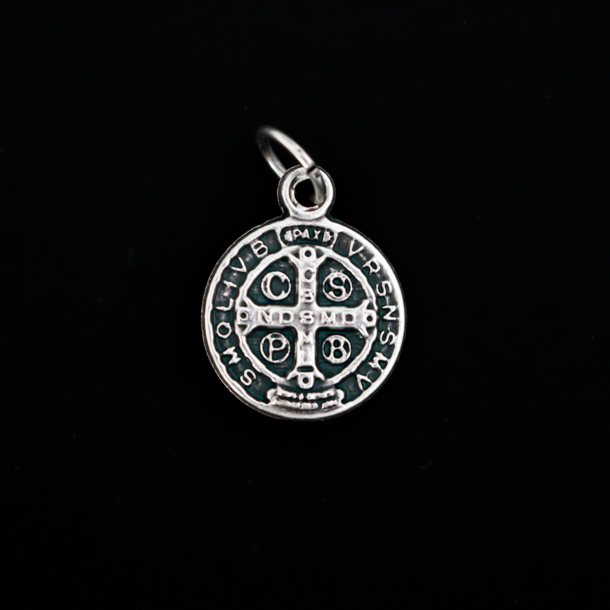 Saint Benedict Medal - 9/16" Round Silver Tone
