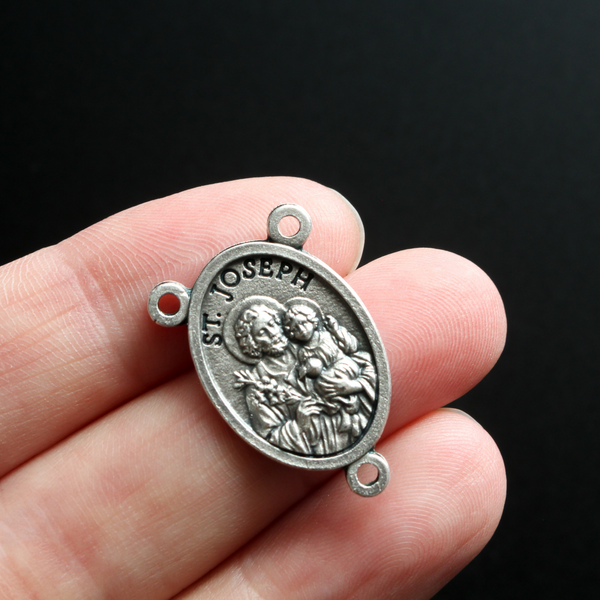 Holy Family - St Joseph Rosary Centerpiece, Made in Italy