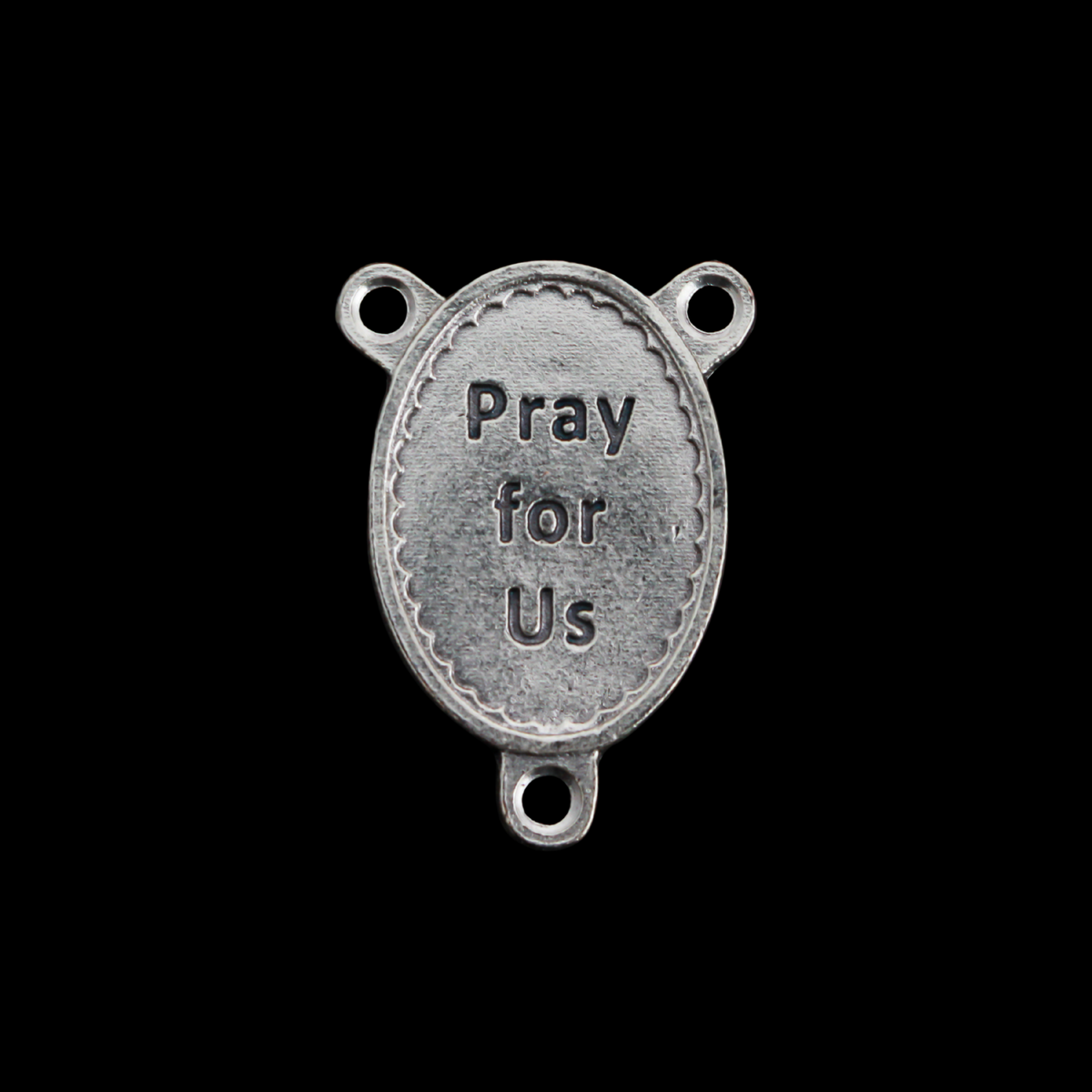 Saint Jude Rosary Centerpiece with Green Enamel Detail - Patron Saint of Hope and Desperate Cases