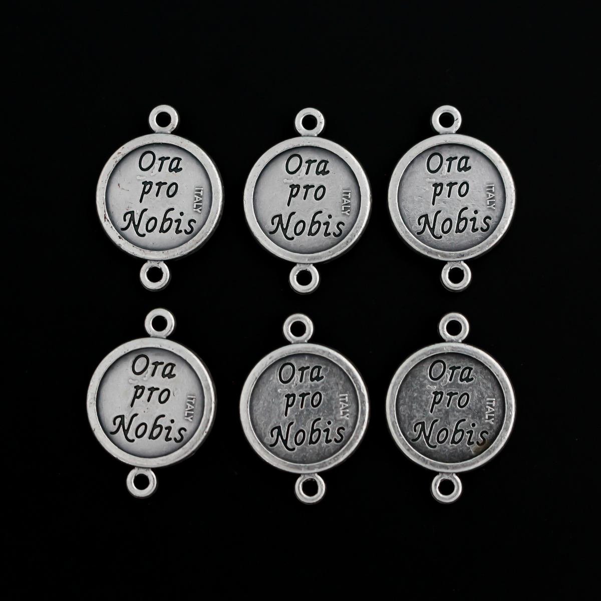 Saint Patrick Our Father Beads - Bracelet Connector Links - 20mm x 14mm, 6pcs