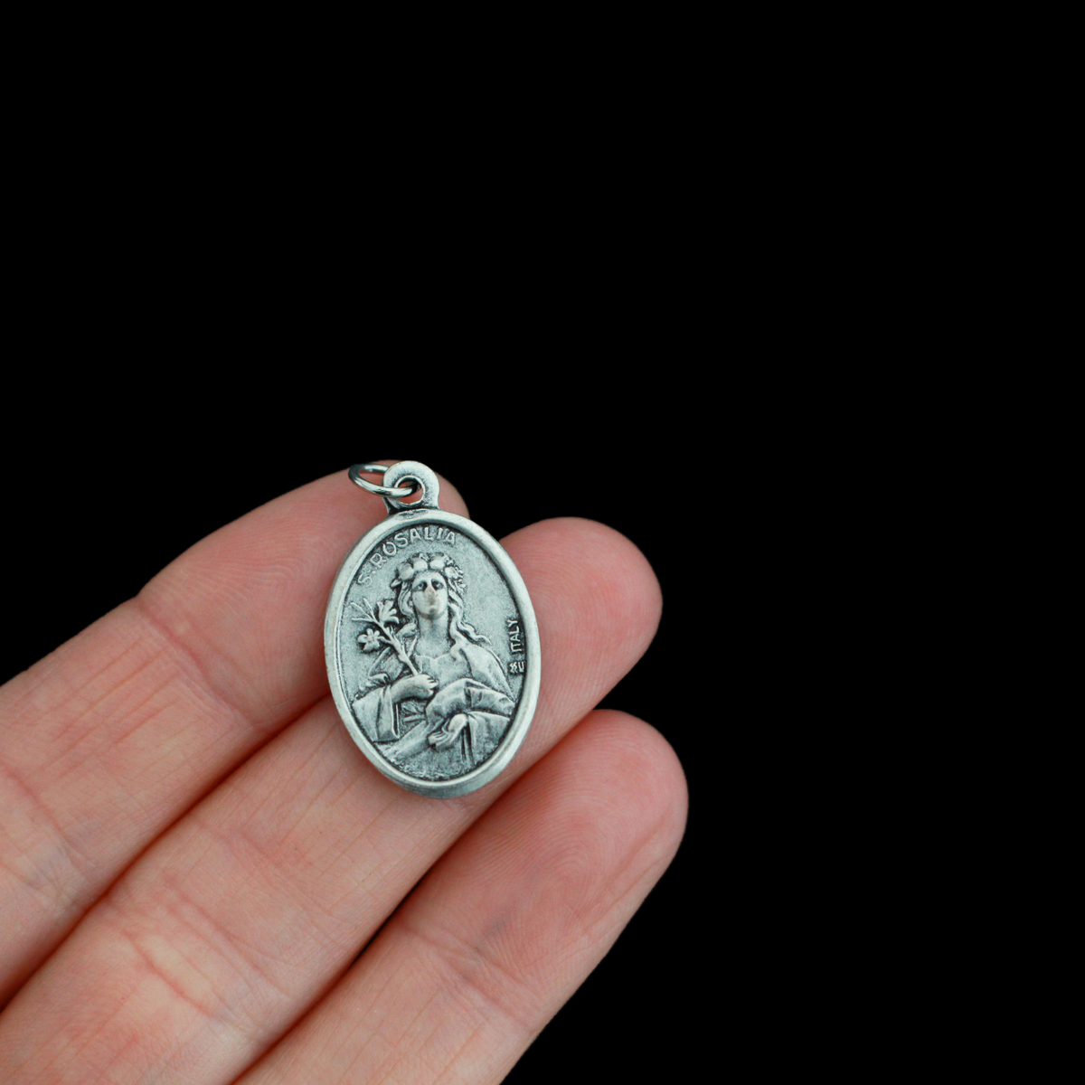 Saint Rosalia Medal - Patron of Palermo, Italy; Invoked in Times of Plagues