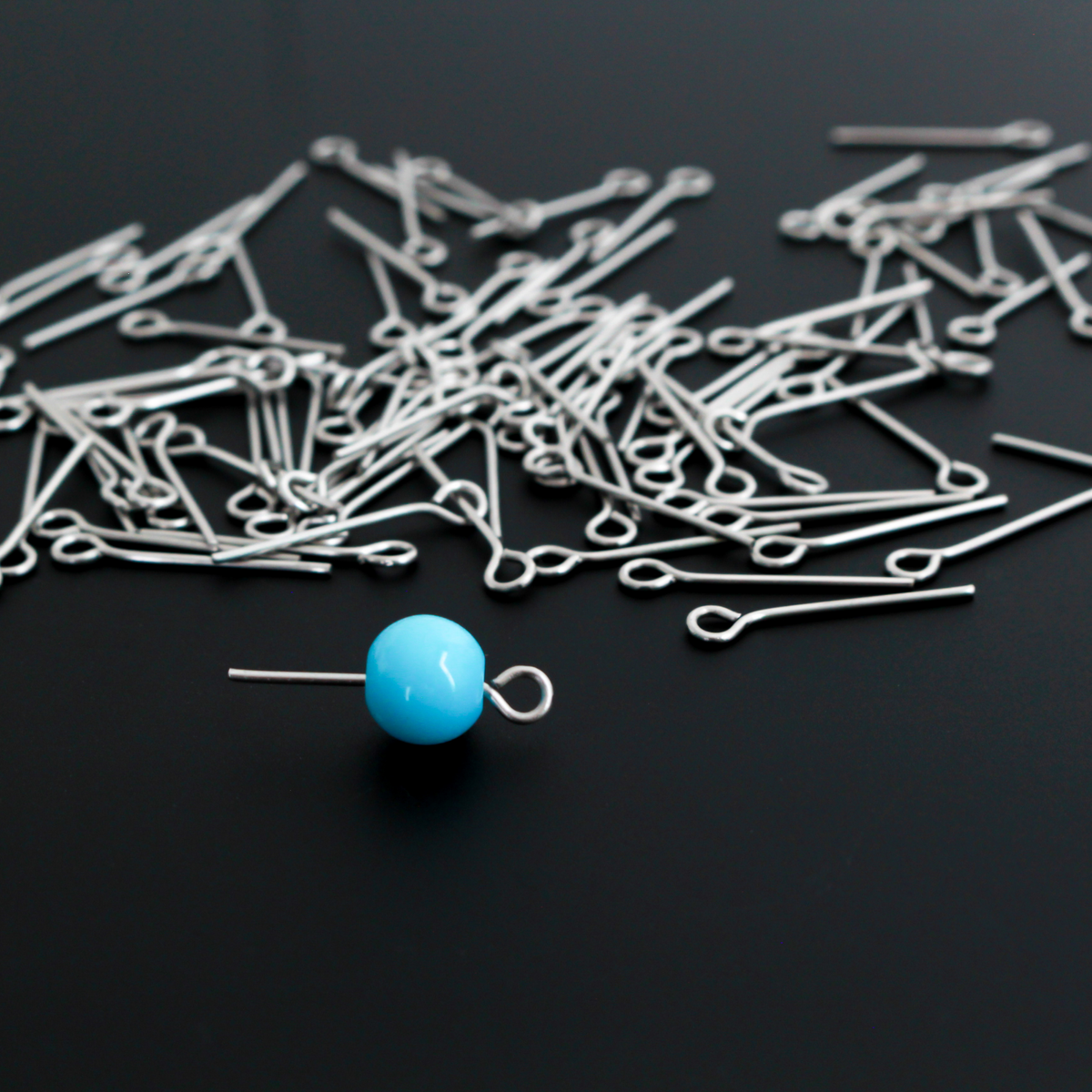 Stainless Steel Eye Pins 16mm long x 0.8mm (20 Gauge) 10 grams