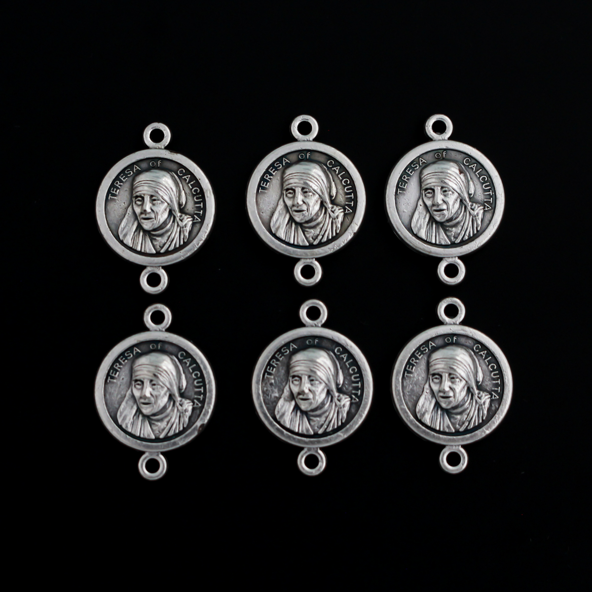 Saint Teresa of Calcutta Our Father Beads - Bracelet Connector Links - 20mm x 14mm, 6pcs