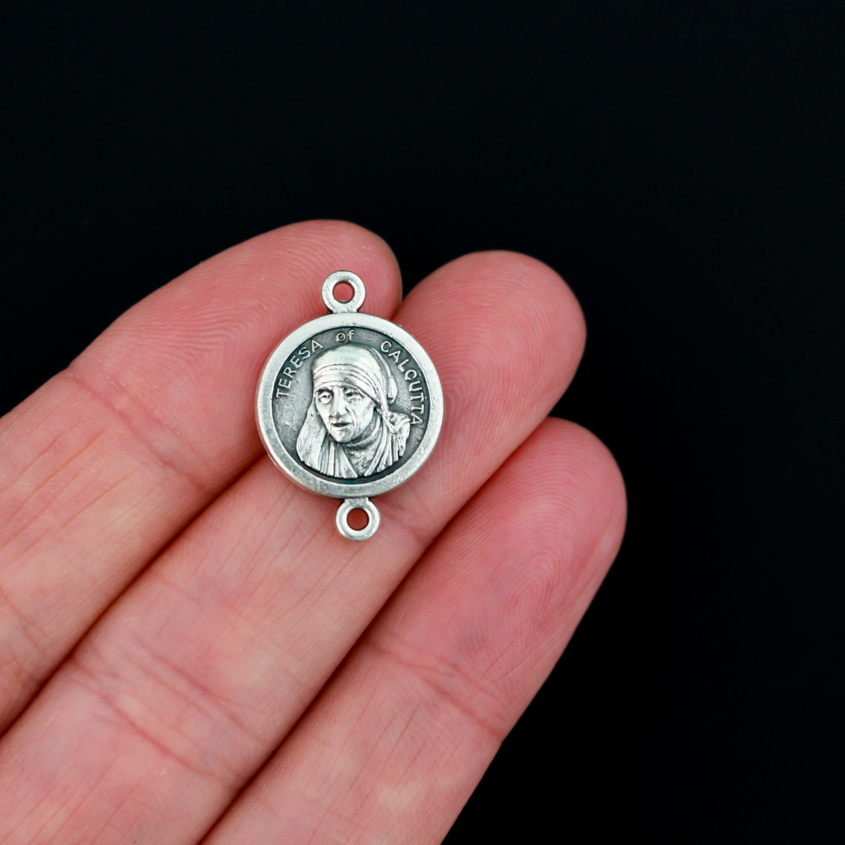 Saint Teresa of Calcutta Our Father Beads - Bracelet Connector Links - 20mm x 14mm, 6pcs