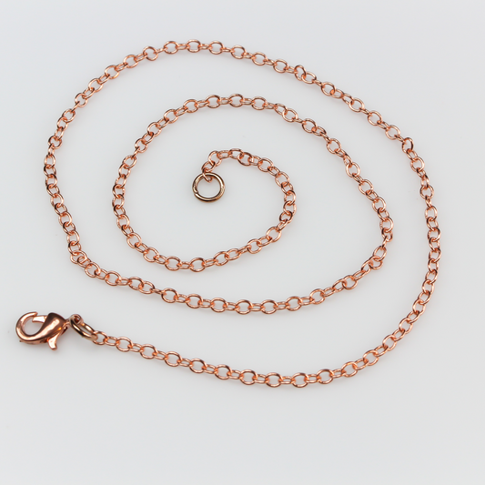 rose gold necklace chain, 18 inches long