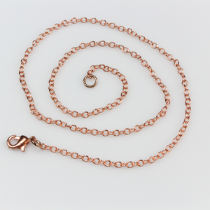 rose gold necklace chain, 18 inches long