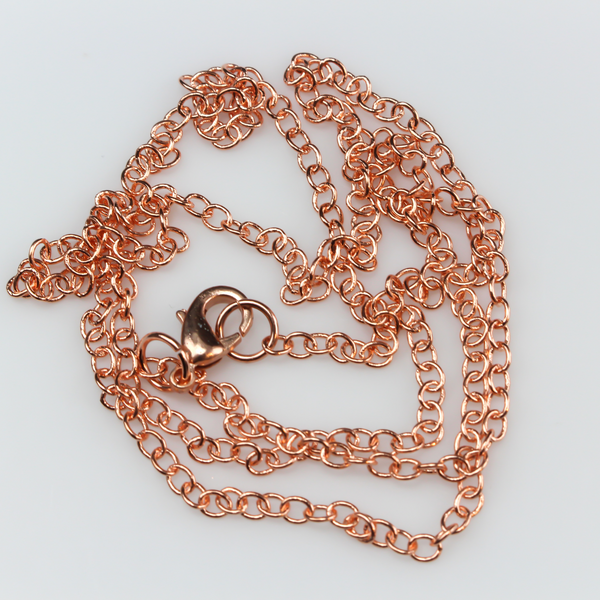 Rose Gold Link Cable Chain Necklace 24" long