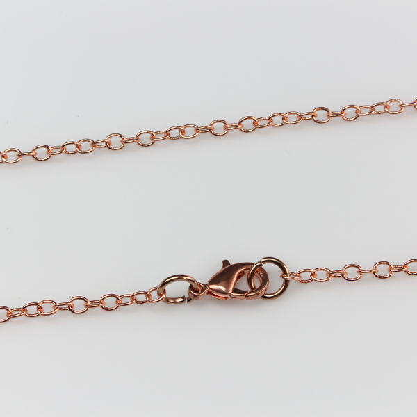 Rose Gold Link Cable Chain Necklace 18" long