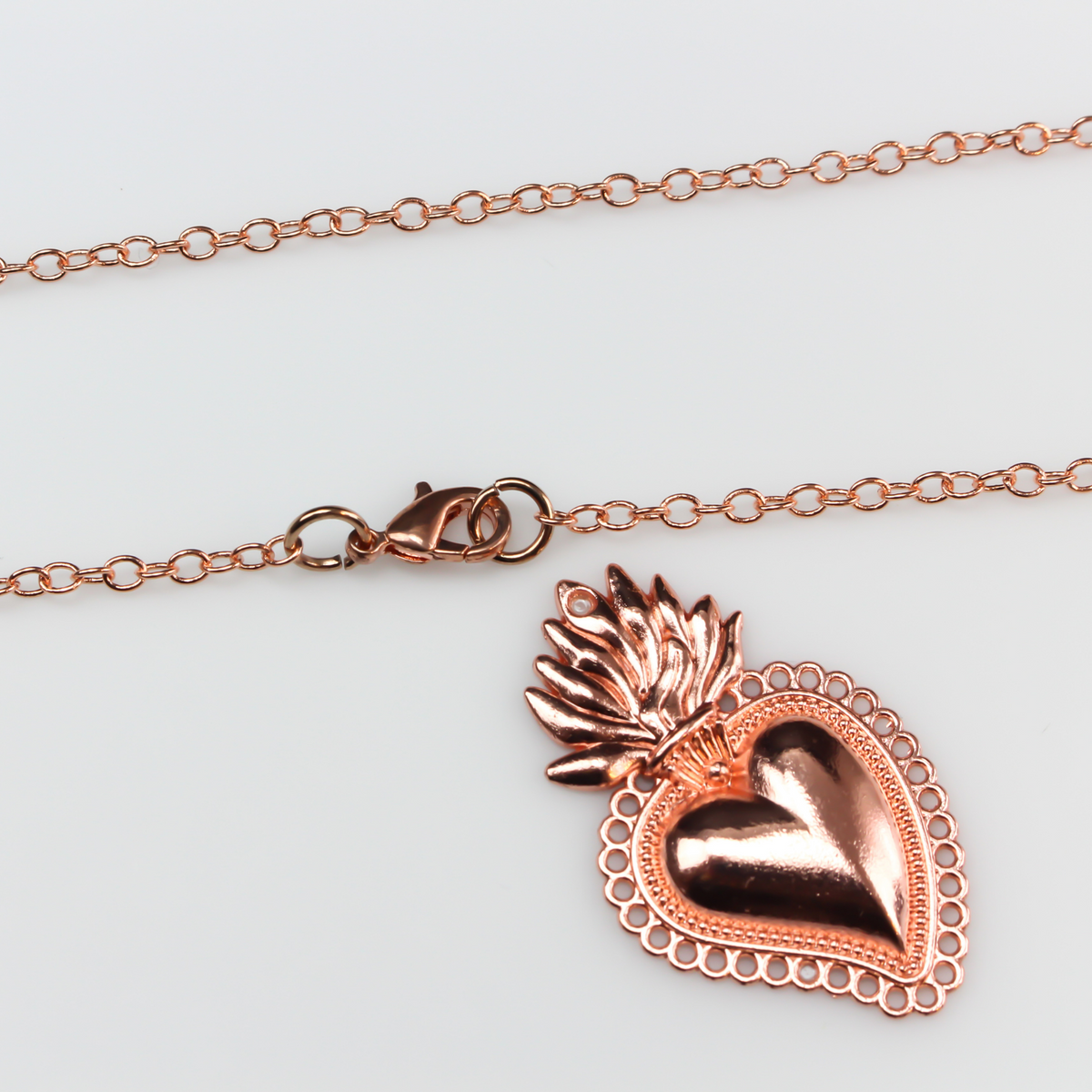 Rose Gold Link Cable Chain Necklace 18" long