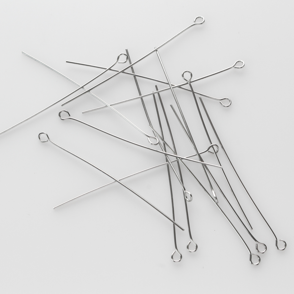 Stainless Steel Eye Pins 50mm Long x 06mm (22 Gauge) - 12 grams
