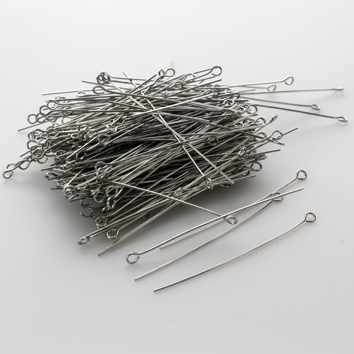 Stainless Steel Eye Pins 50mm Long x 06mm (22 Gauge) - 12 grams