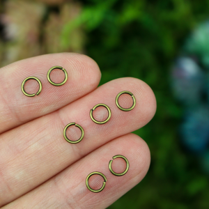 5mm Bronze jump rings made from an iron-based alloy