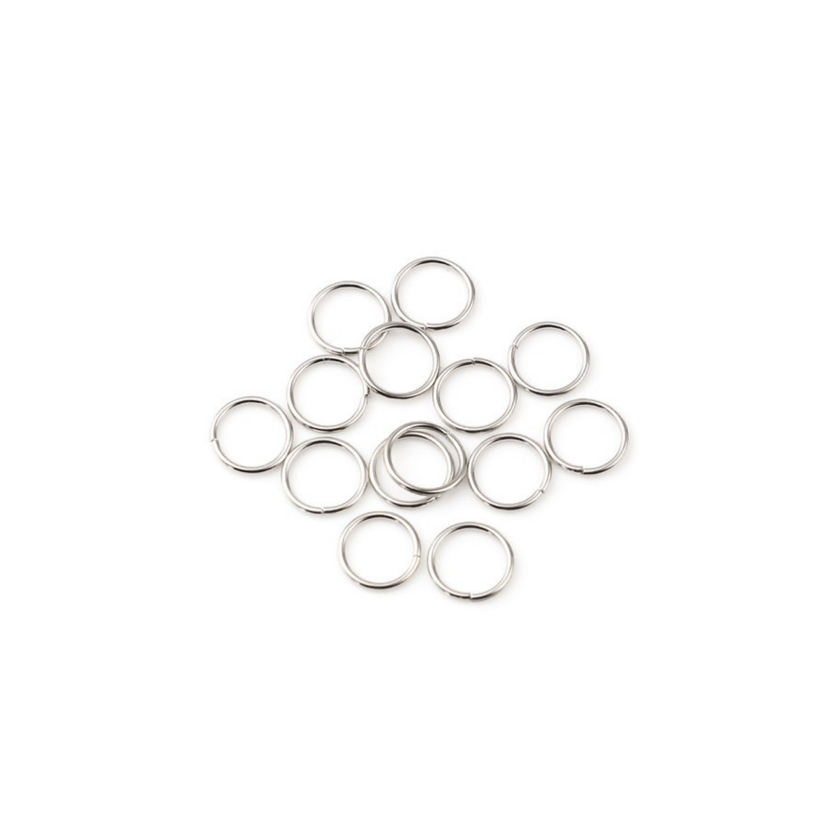 5mm silver-tone jump rings made from an iron-based alloy