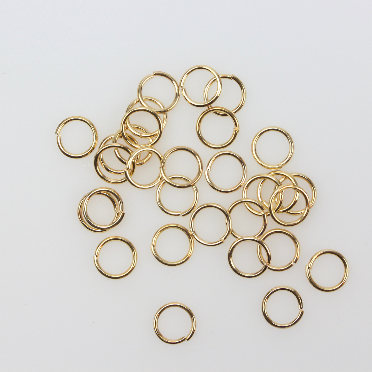 6mm Light Gold Jump Rings 21 Gauge Iron Base - 100pcs