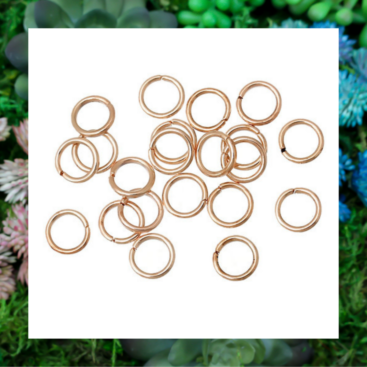 6mm Rose Gold Jump Rings 19 Gauge Iron Based Alloy - 100pcs