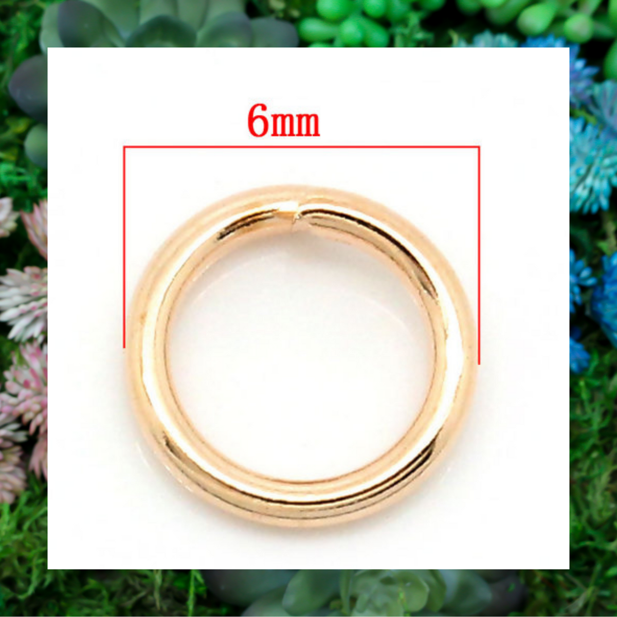 6mm Rose Gold Jump Rings 19 Gauge Iron Based Alloy - 100pcs