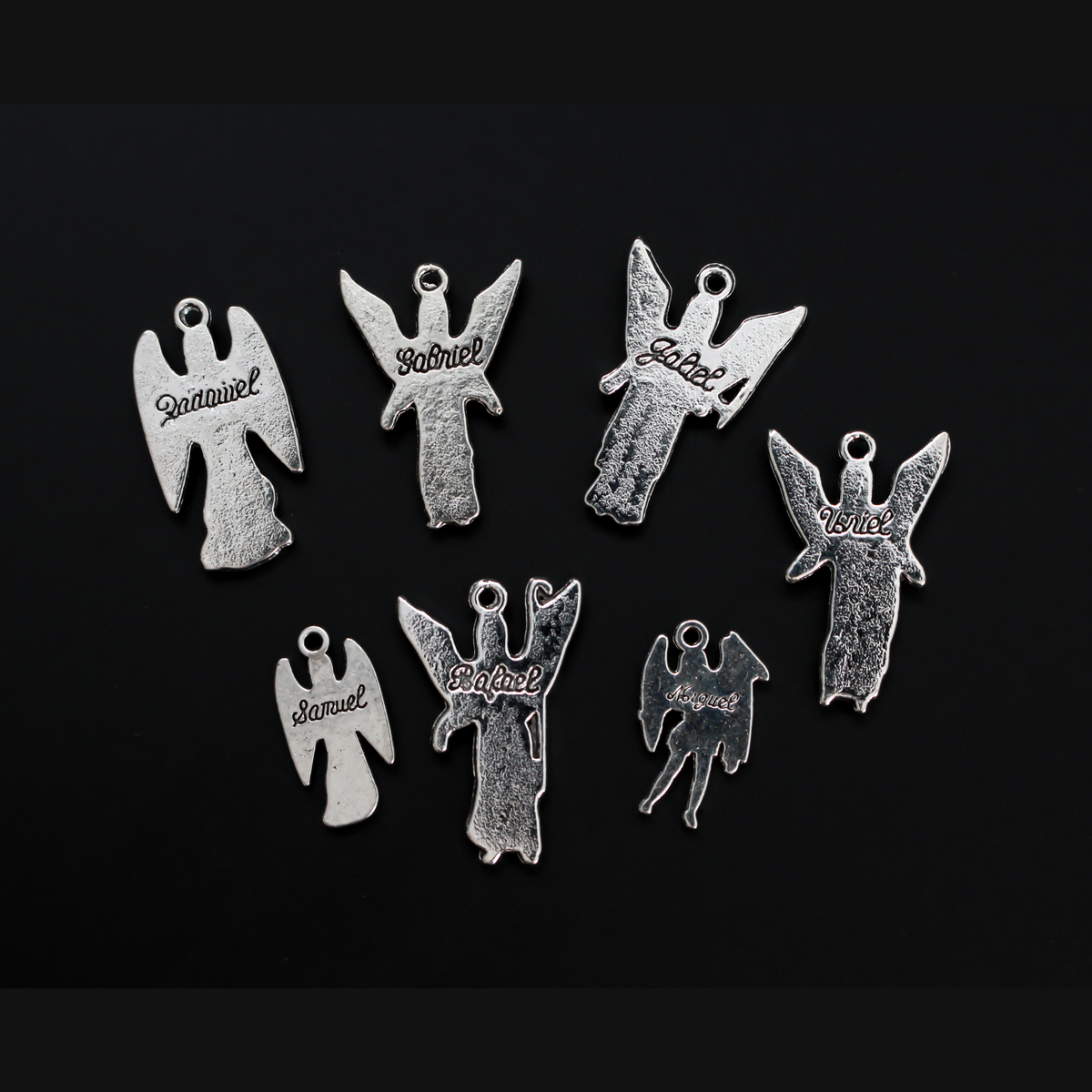 Archangels Charm Set that consists of the Heavenly Seven: Michael, Gabriel, Raphael, Uriel, Jophiel, Chamuel, Zadkiel - 7pc set