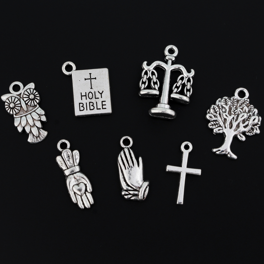 Seven Gifts of the Holy Spirit Charm Set, 7 Piece Set