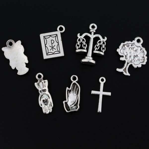 Seven Gifts of the Holy Spirit Charm Set, 7 Piece Set