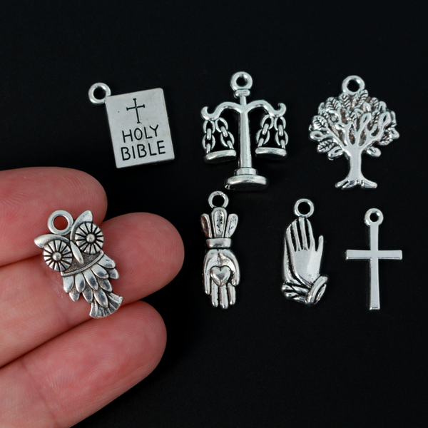 Seven Gifts of the Holy Spirit Charm Set, 7 Piece Set
