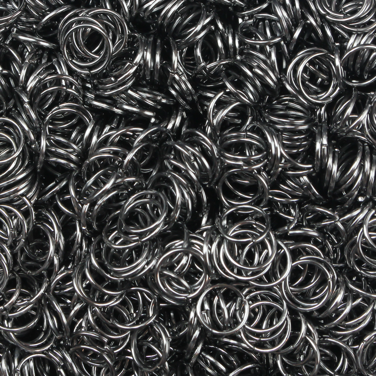 7mm Gunmetal Gray Jump Rings 21 Gauge Iron Base Alloy - 100pcs