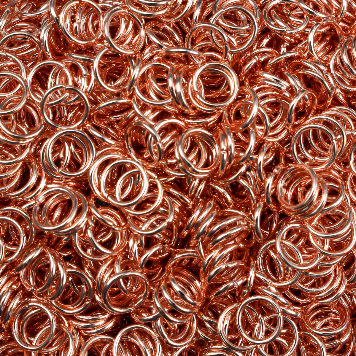 7mm Rose Gold Jump Rings 19 Gauge Iron Based Alloy - 100pcs