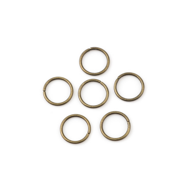 8mm Bronze Jump Rings 19 Gauge Iron Based Alloy Rings - 100pcs
