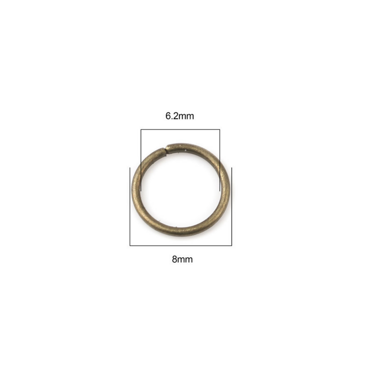 8mm Bronze Jump Rings 19 Gauge Iron Based Alloy Rings - 100pcs