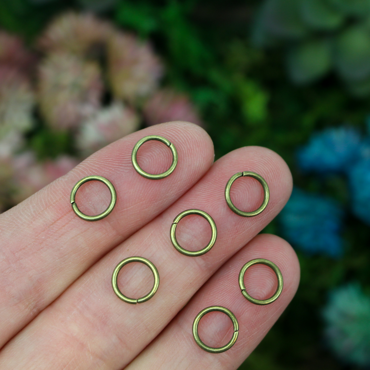 8mm Bronze Jump Rings 19 Gauge Iron Based Alloy Rings - 100pcs
