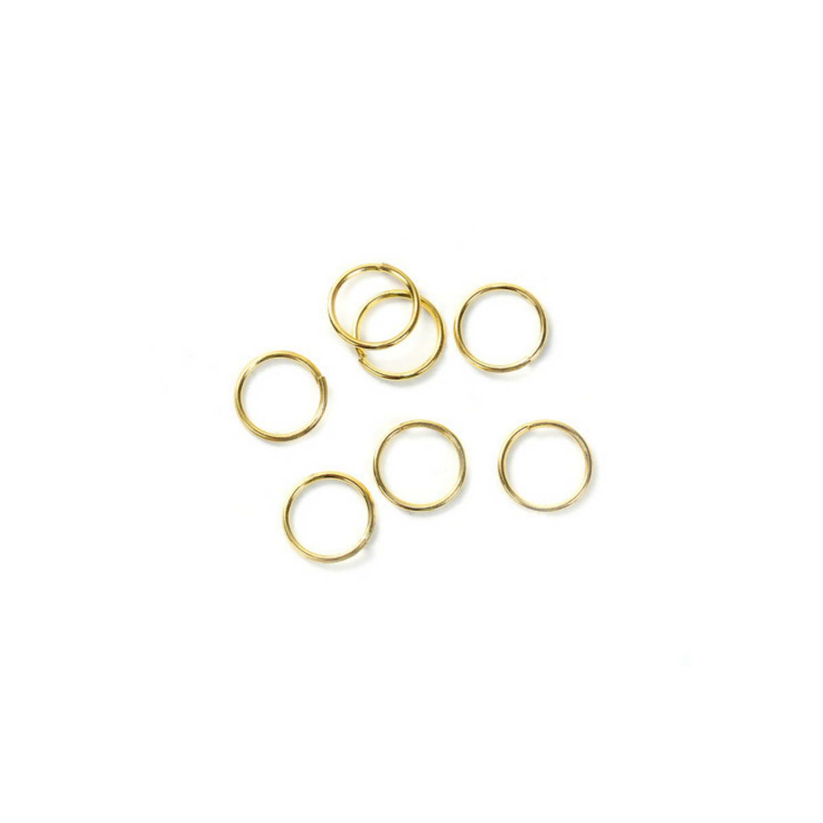 8mm Gold Plated Jump Rings 21 Gauge Iron Based Alloy - 100pcs 8mm x 0.7mm