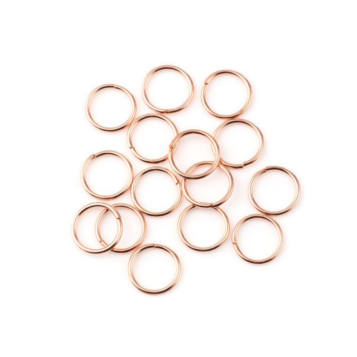 8mm Rose Gold Jump Rings 19 Gauge Iron Based Alloy - 100pcs