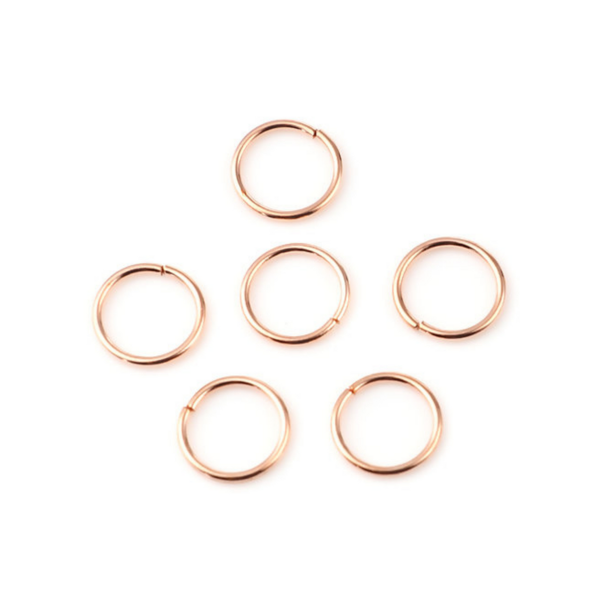 8mm Rose Gold Jump Rings 19 Gauge Iron Based Alloy - 100pcs