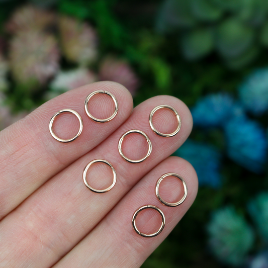8mm Rose Gold Jump Rings 19 Gauge Iron Based Alloy - 100pcs