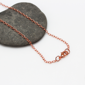 rose gold necklace chain, 24 inches long