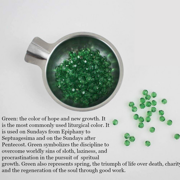 Green Transparent Acrylic Beads - 6mm Faceted Prayer Beads 120pcs