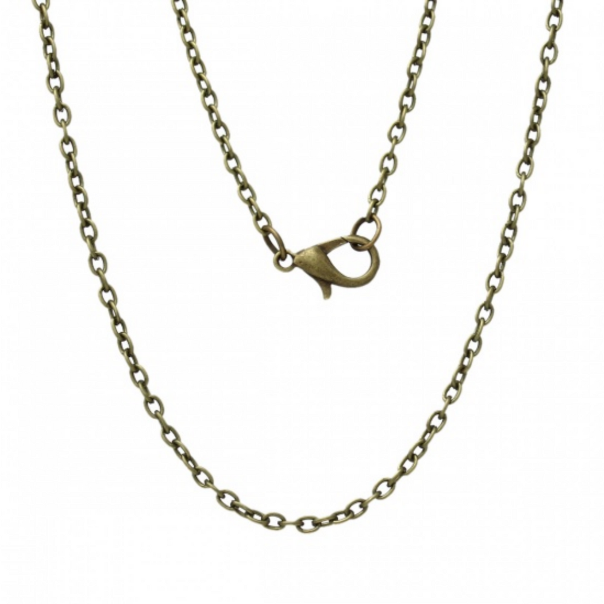 Bronze Cable Chain Necklace 24" Long with Lobster Claw Clasp