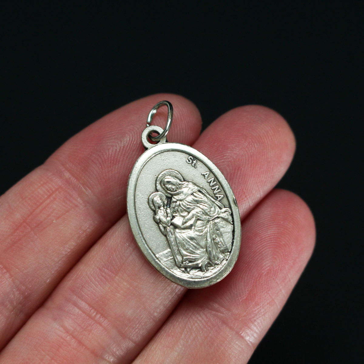 Saint Anne Pray For Us Medal - Mother of Virgin Mary