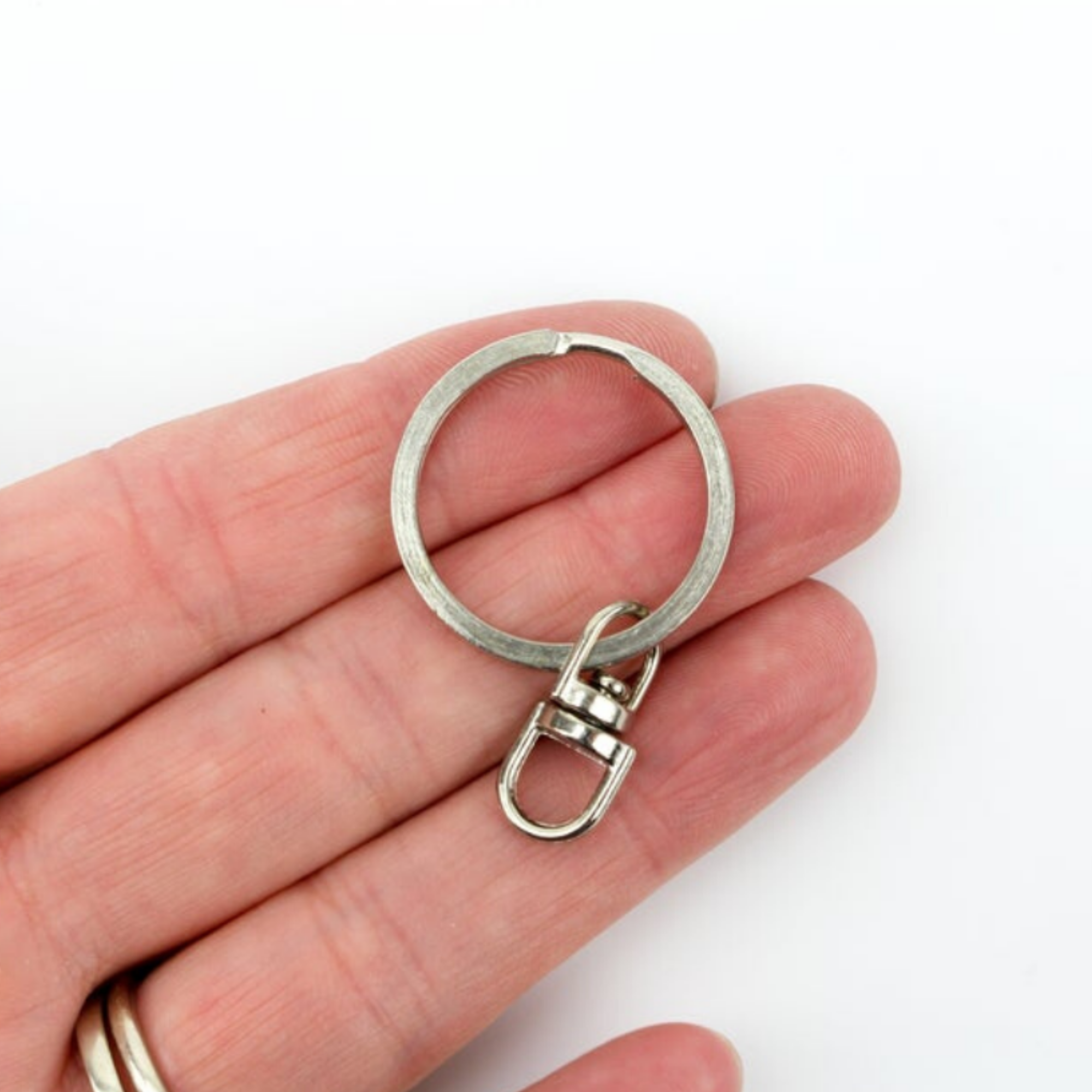 Choose Small Extra Large Keyring SPLIT RINGS Metal Nickel Hoop Loop Key  Holder 
