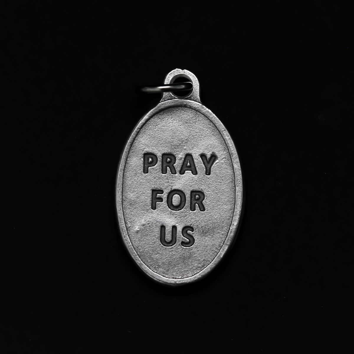 Saint Brendan of Clonfert medal that depicts the saint on the front and "Pray For Us" on the back