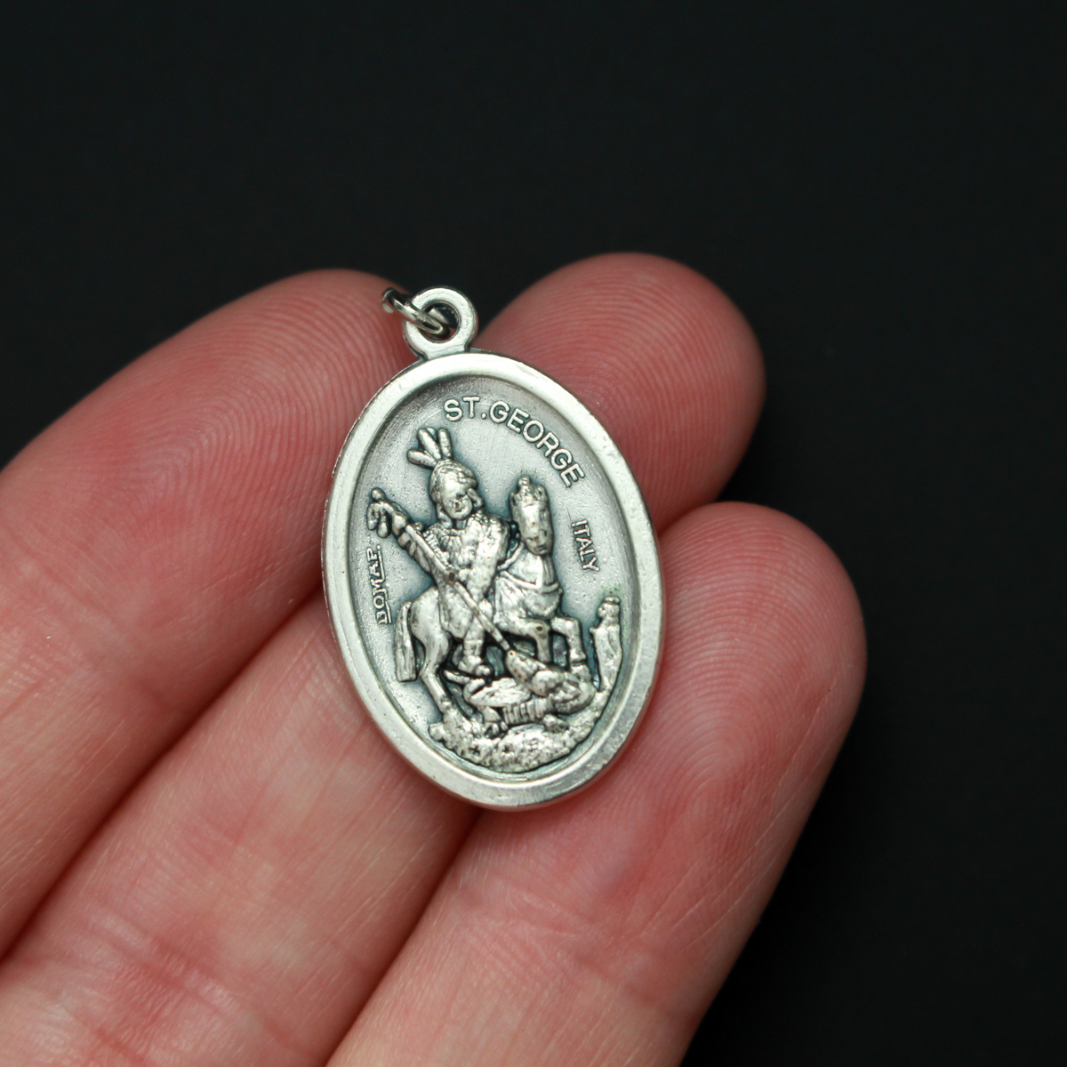 Saint George Medal - Patron of Boy Scouts, Soldiers, Invoked Against the Plague