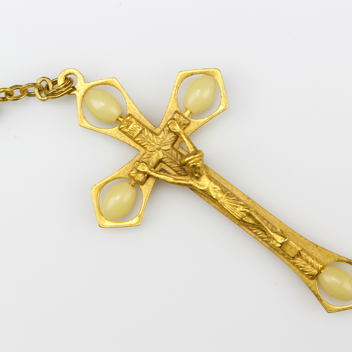Vintage Our Lady of Fatima Luminous Rosary - Glow in the Dark Prayer Beads