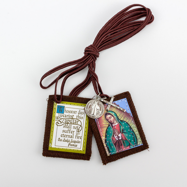 Our Lady of Guadalupe Scapular with St. Benedict Medal