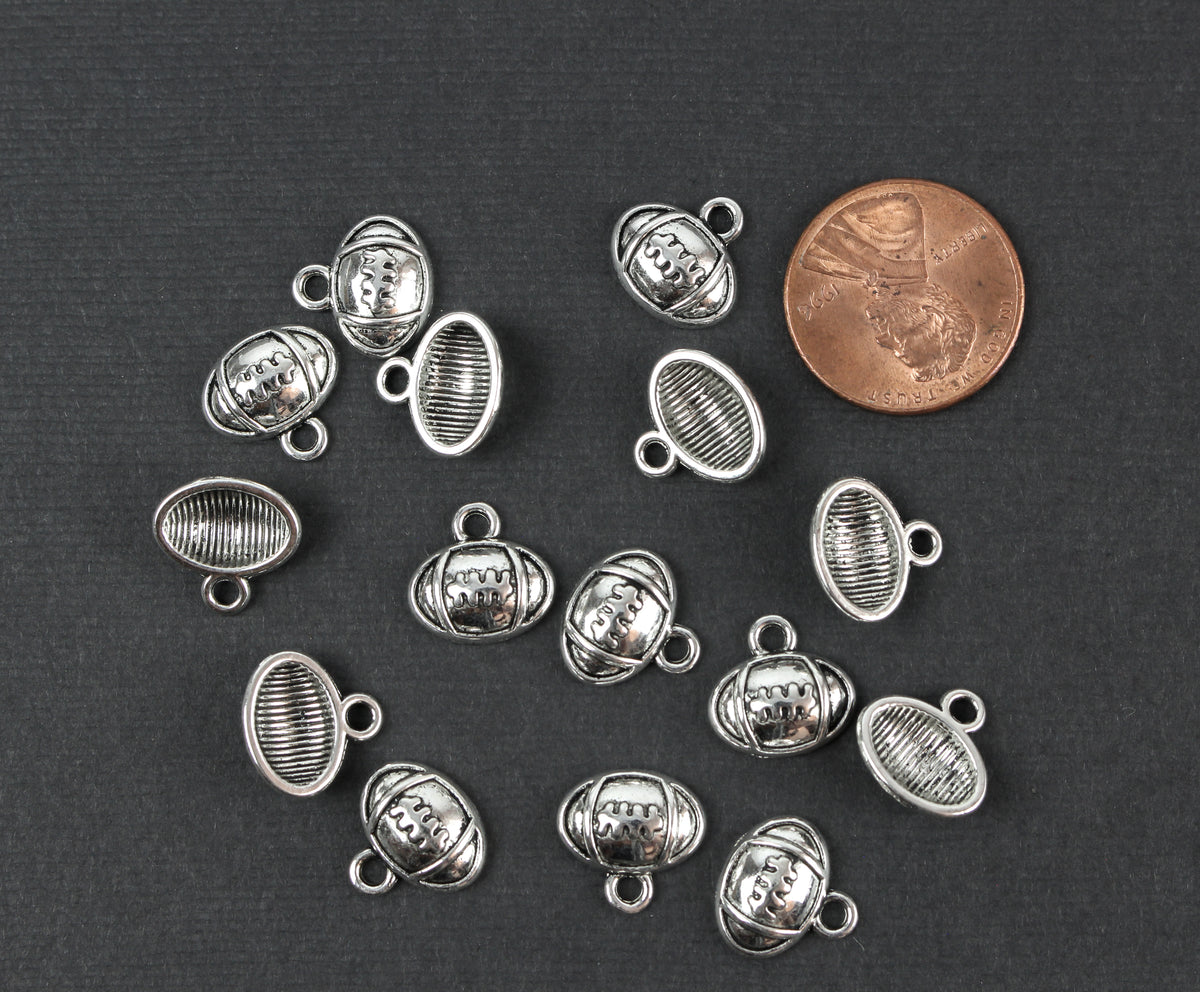 Football Charms - Sports Athlete Themed Jewelry Supplies 25pcs