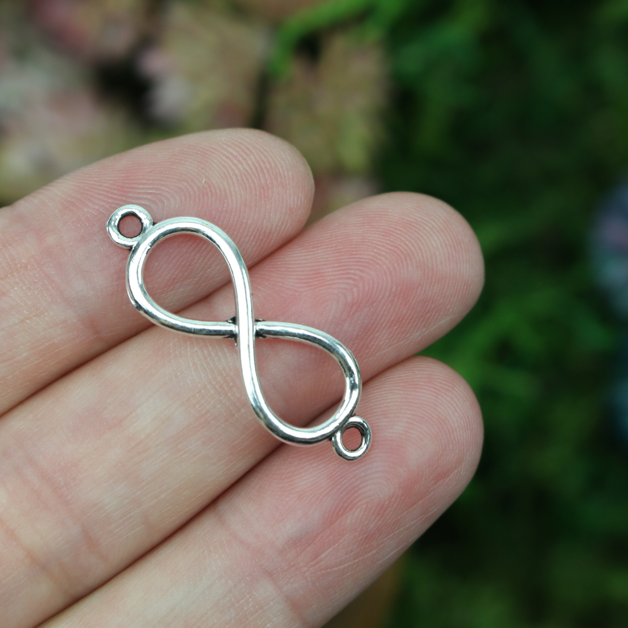 Infinity Symbol Connector Jewelry Links with Loops 30mm long