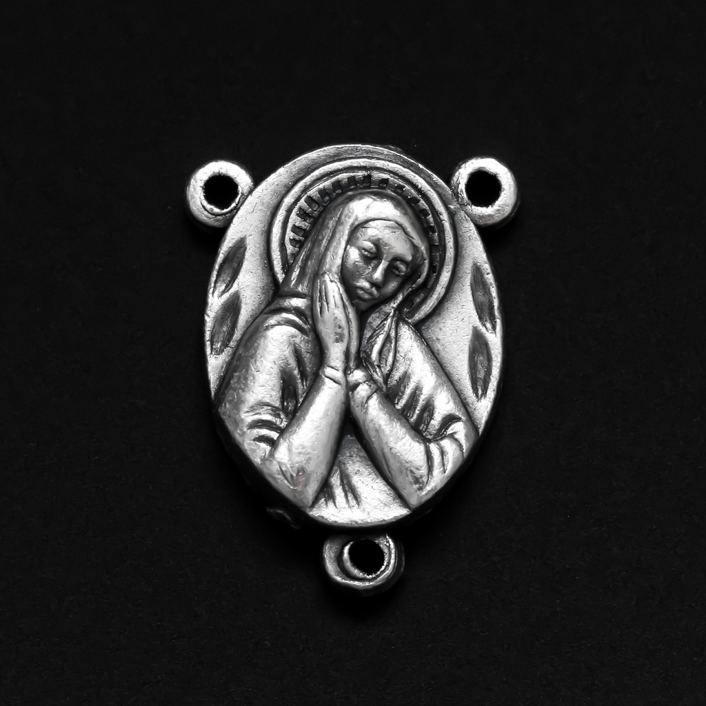 Blessed Virgin Mary Rosary Centerpiece w/ Sacred Heart of Jesus