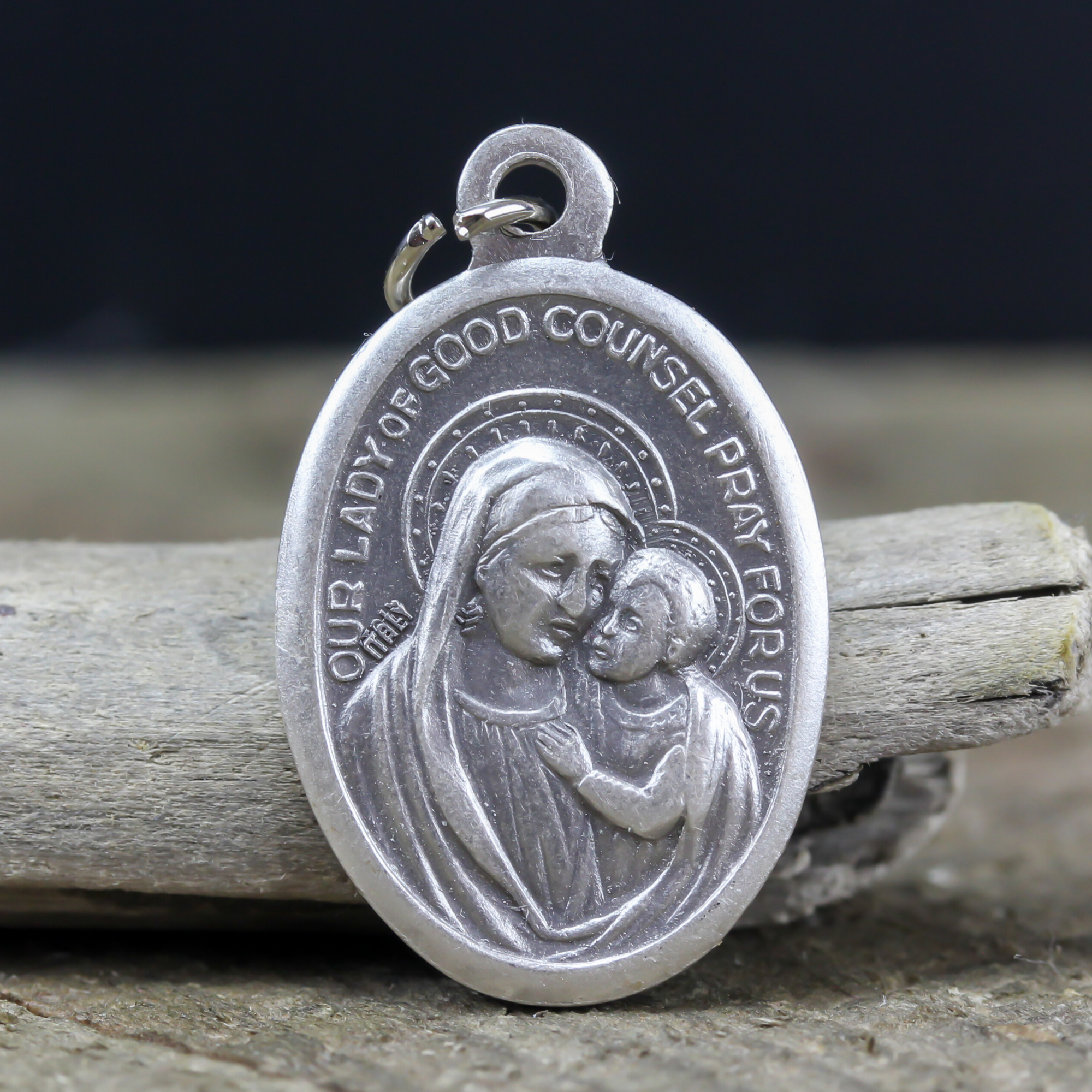 Our Lady of Good Counsel one inch oval medal