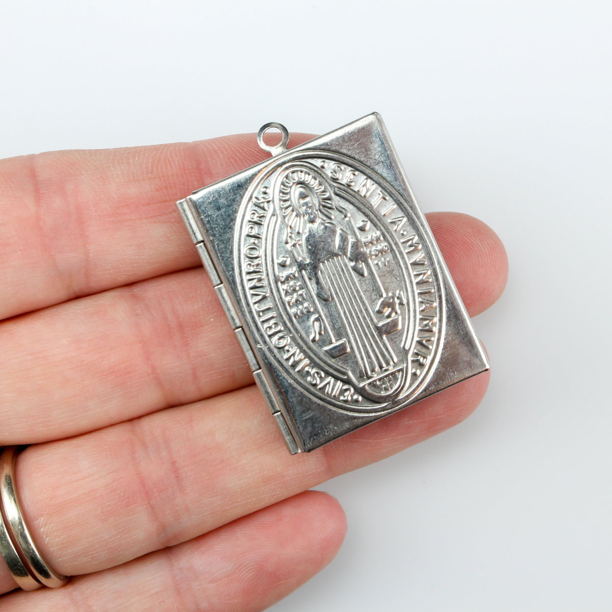 Blessed Virgin Mary Stainless Steel Locket Pendant - Photo Frame Charm 1pc